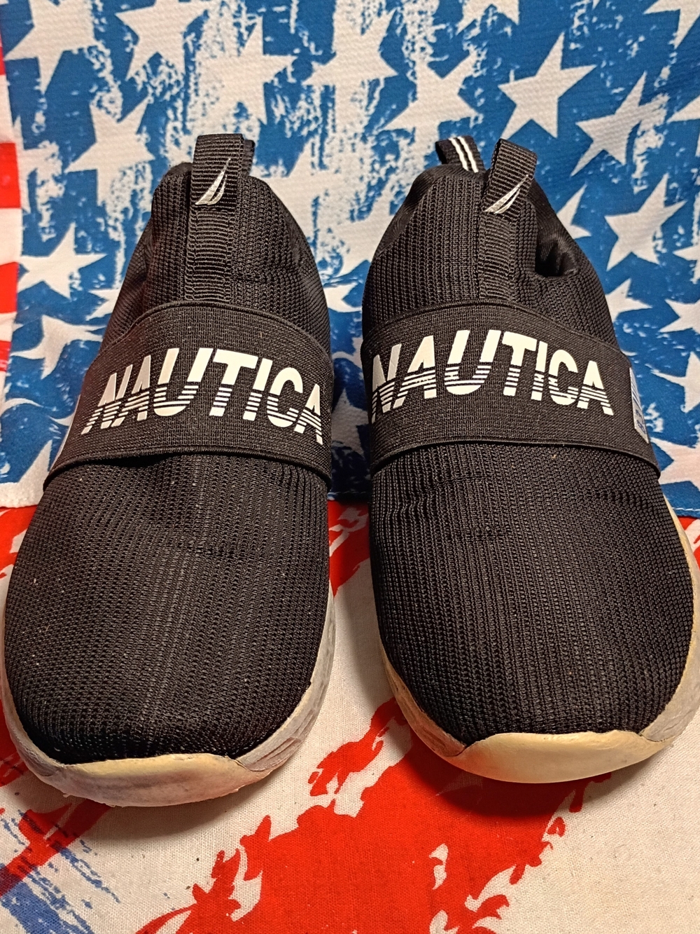 Nautica Black Slip-On Athletic Sneakers